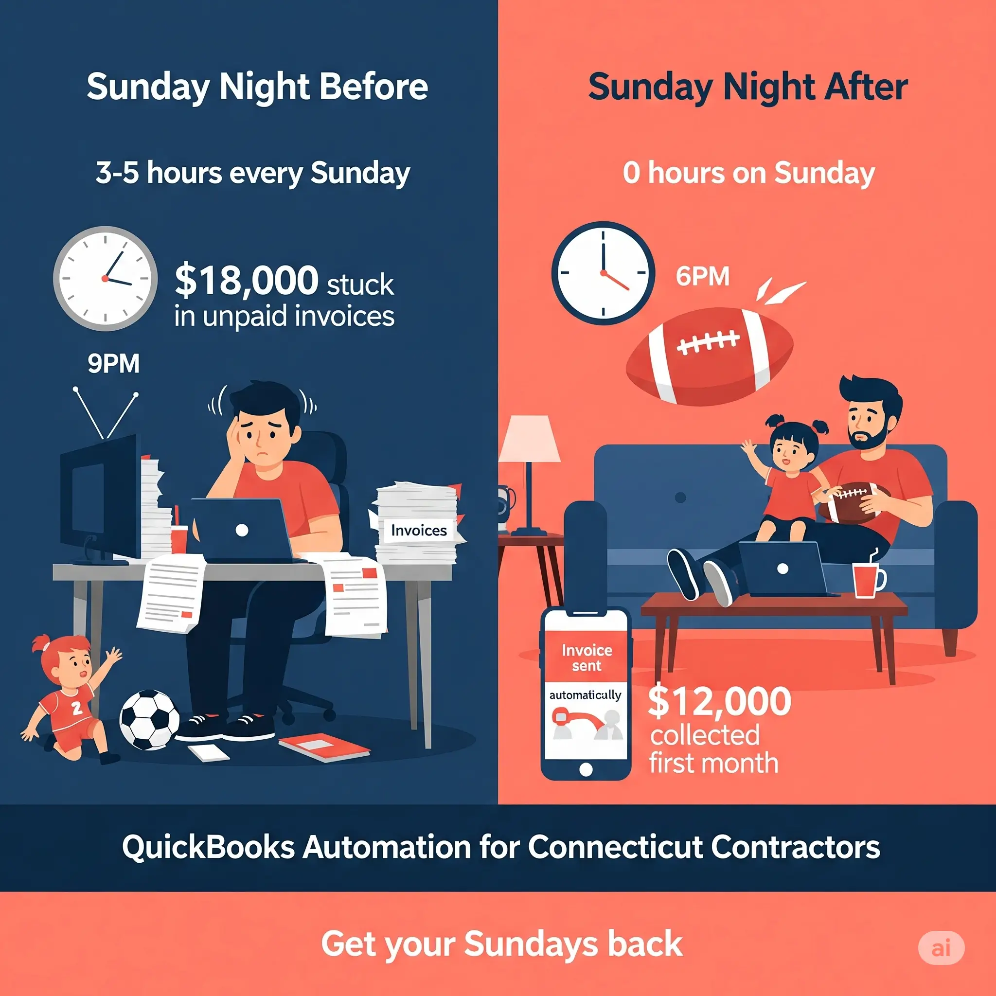 Connecticut contractor's Sunday night transformation - from QuickBooks stress to family time